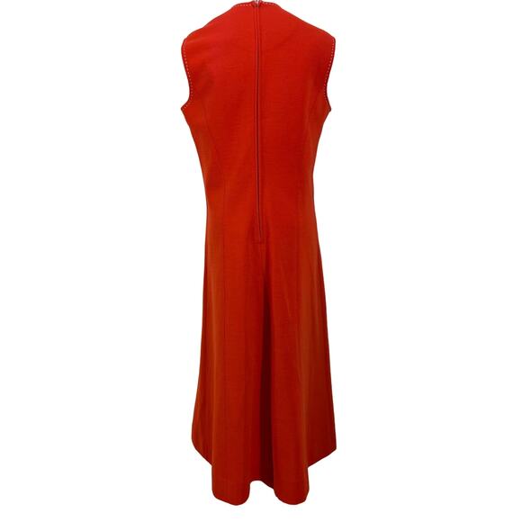 Vintage 70s Butte Knit Dress Set Red Preppy Modest - Picture 14 of 15